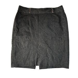 White House Black Market Gray Lined Skirt Size 12